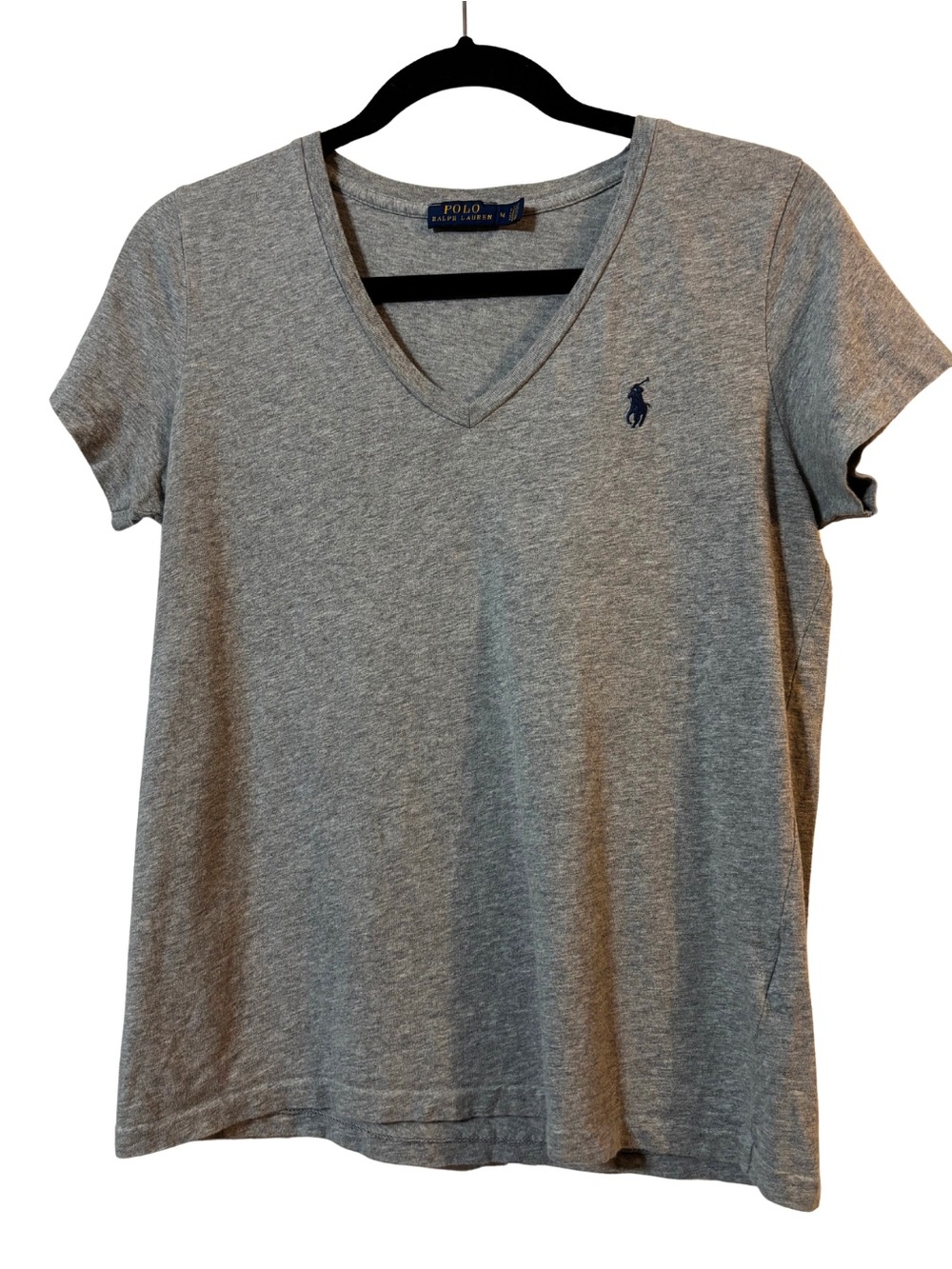 Ralph Lauren Heather Gray V-Neck Polo Tee